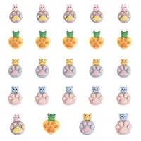 40Pcs 4 Style Opaque Resin Cabochons