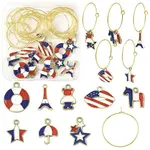 Independence Day DIY Wine Glass Charms  Making Kits