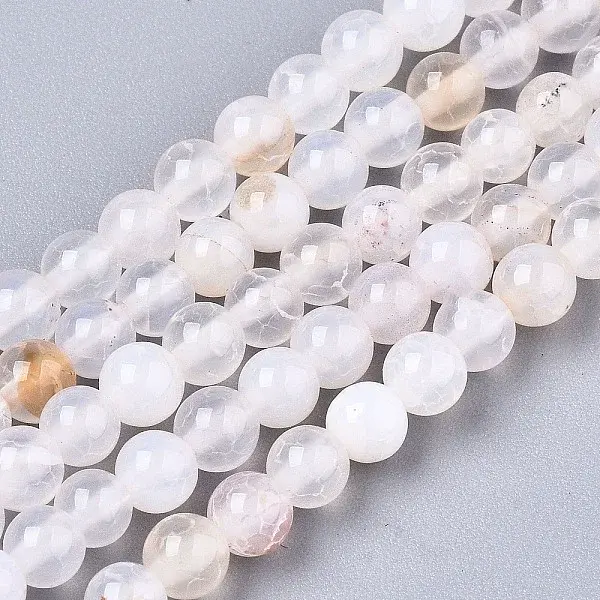 Natural Crackle Agate Beads Strands