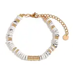 Retro  Synthetic Howlite & Stainless Steel Beaded Bracelets for Women