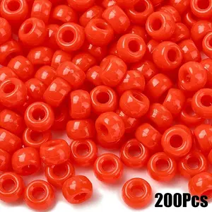 200Pcs Opaque Plastic Beads