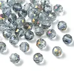 20Pcs Transparent Electroplate Glass Beads