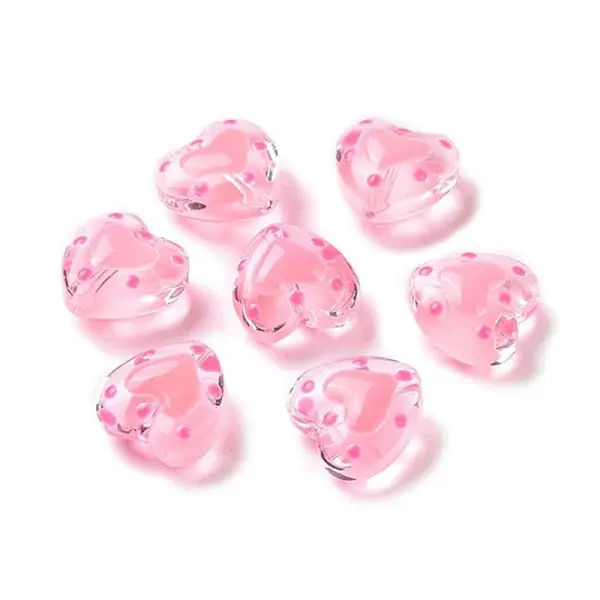 Glass Heart Beads