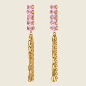 304 Stainless Steel Oval Stud Earrings