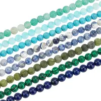 8 Strands 8 Style Natural & Synthetic Gemstone Beads Strands
