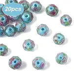 20Pcs Handmade Gold Sand Lampwork Beads