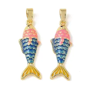 Brass Micro Pave Cubic Zirconia Pendants