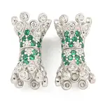 925 Sterling Silver Micro Pave Cubic Zirconia Screw Clasps