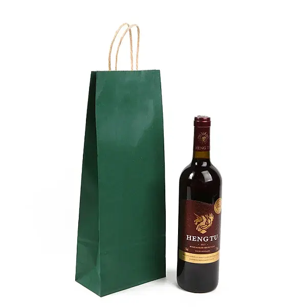 Rectangle Solid Color Kraft Paper Gift Bags