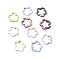 Spray Paint Alloy Spring Gate Rings