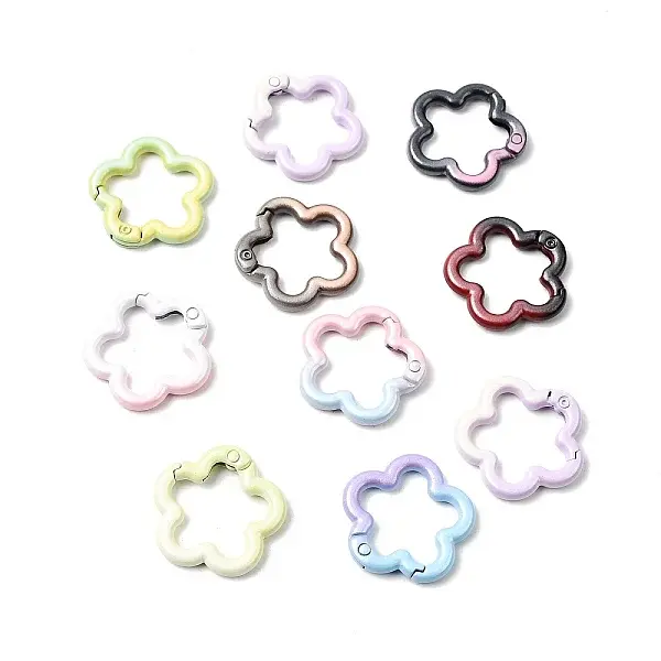 Spray Paint Alloy Spring Gate Rings