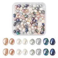 100Pcs 4 Styles Natural Cultured Freshwater Pearl Beads