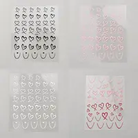 4 Sheets 4 Styles Plastic Stickers