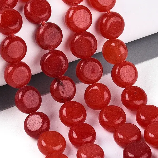 Dyed Natural White Jade Beads Strands