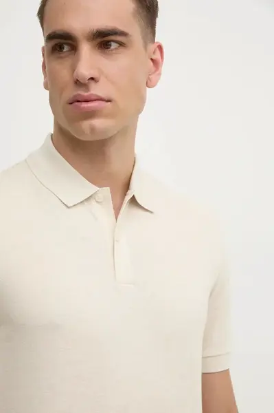 Bavlněné polo tričko BOSS Pallas černá barva, 50468362