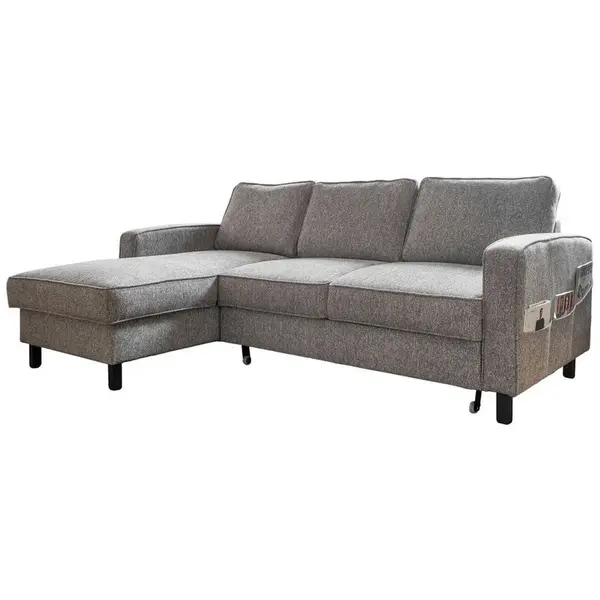 MID.YOU ROHOVÁ SEDAČKA, textil, šedá