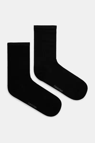 Ponožky Calvin Klein 4-pack dámské, černá barva, 701229441