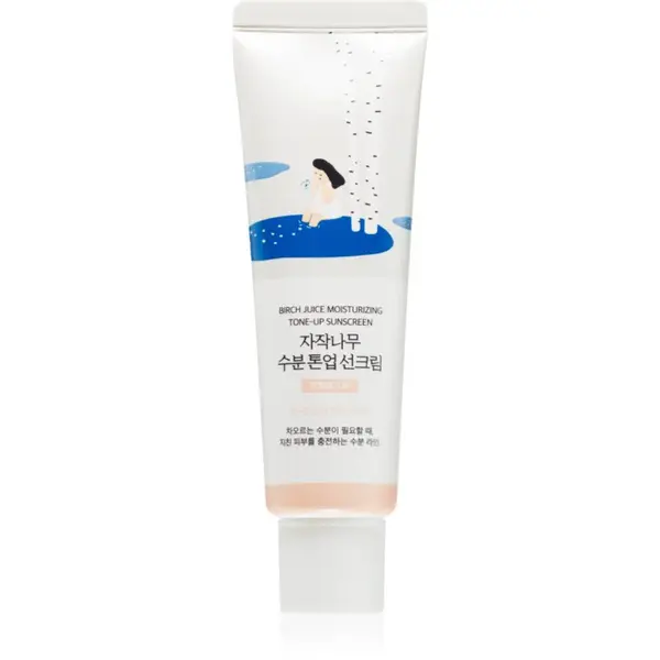 ROUND LAB Birch Juice Tone-up Sunscreen tónovací opalovací fluid pro rozjasnění a hydrataci SPF 50+ 50 ml