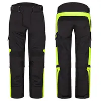 Dětské rostoucí moto kalhoty W-TEC Pinapoco černá-fluo L/XL