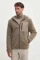 Fleecová mikina Geox zelená barva, s kapucí, M4675H-T3171-F5259