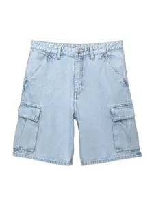 Pull&Bear Rifľové kapsáče  modrá denim