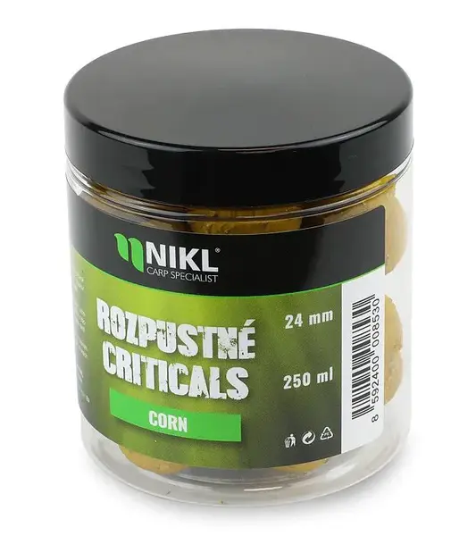Nikl rozpustné criticals boilie corn 250 ml - 18 mm