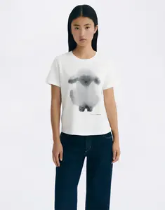 Tričko Thinking MU Cloud Sheep Ida Tee WHITE