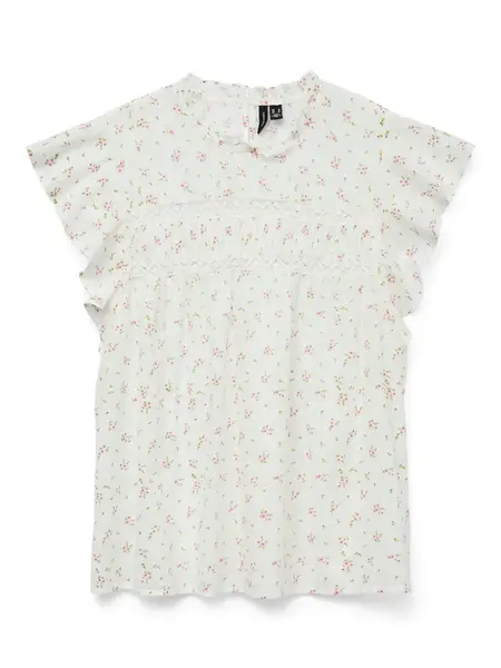 VERO MODA Tričko 'VMTRINE'  olivová / ružová / biela