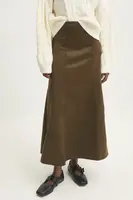 Sukně Answear.LAB zelená barva, maxi, áčková