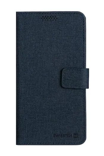 Flipové pouzdro SWISSTEN LIBRO UNI BOOK II XL, tmavě modrá (158 x 80 mm)