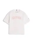 TOMMY HILFIGER Tričko 'Varsity'  svetločervená / biela