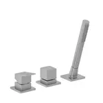 Vaňová batéria Kludi Decus so sprchovacím setom kartáčovaný nikel 54447N575