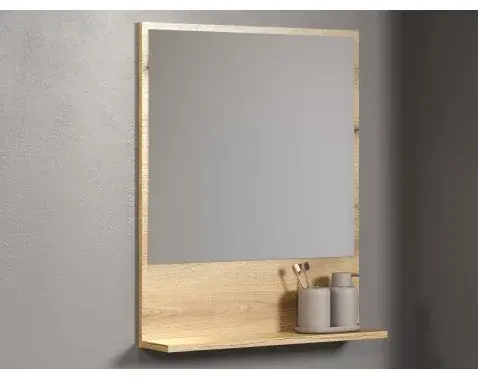 Zrkadlo s policou Pure Bliss 60 cm, dub evoke%