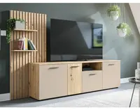 TV skrinka s panelom Gatwick, dub artisan/kašmírová béžová%
