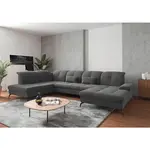 Sit & More SEDACÍ SOUPRAVA, textil, šedá