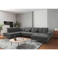 Sit & More SEDACÍ SOUPRAVA, textil, šedá