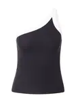 Abercrombie & Fitch Top  čierna / biela