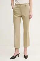 Kalhoty Sisley dámské, černá barva, jednoduché, medium waist