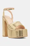 Sandály Koi Footwear Shonen Gold Lizard Platform Heels