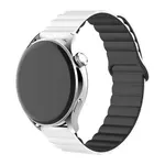 Řemínek silikonový magnetický, ALIGATOR 22mm, bílo-černá