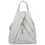 Módní dámský koženkový batoh Amália, světle šedý