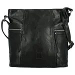 Trendy dámská koženková crossbody kabelka Nanya, černá A