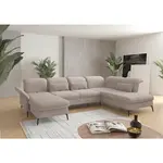 Sit & More SEDACÍ SOUPRAVA, textil, šedobéžová