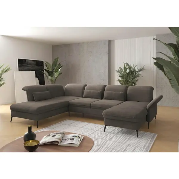 Sit & More SEDACÍ SOUPRAVA, textil, jílová barva