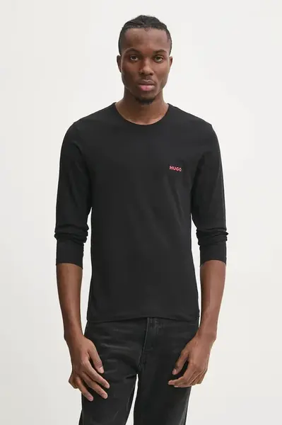 Bavlněný lounge s dlouhým rukávem HUGO LS-SHIRT RN TRIPLET 3-pack