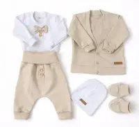 Kazum Bavlněná sada, body, kalhoty, motýlek a čepice Elegant Boy, vel. 68