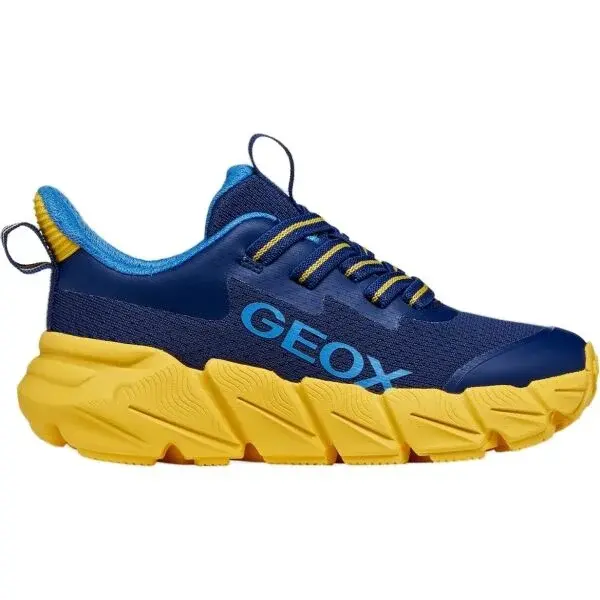 Geox J FLEXYPER FAST A Chlapecká volnočasová obuv, tmavě modrá, velikost