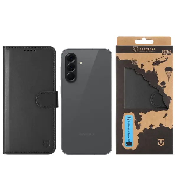 Flipové pouzdro Tactical Field Notes pro Samsung Galaxy A57, černá
