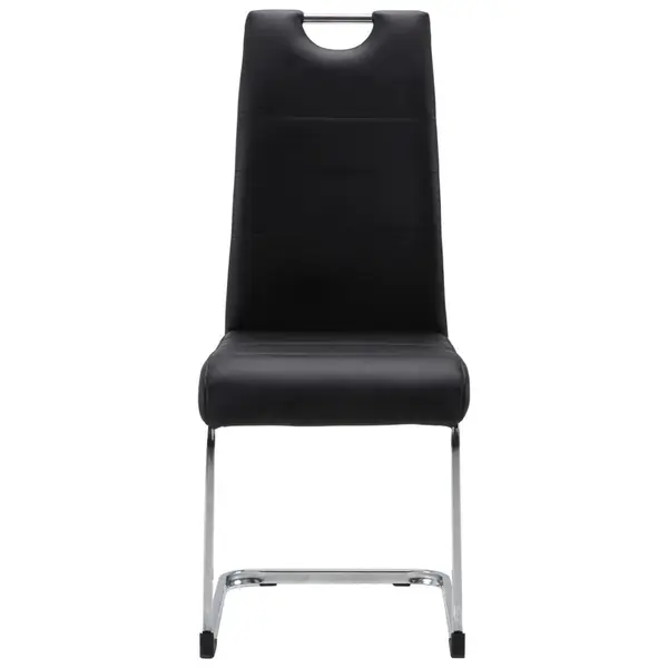 P & B HOUPACÍ ŽIDLE, vzhled kůže, černá, barvy chromu