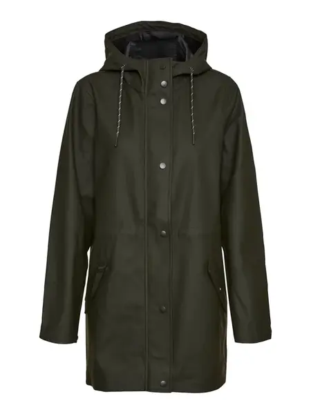 VERO MODA Prechodná bunda  tmavozelená